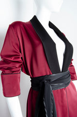 Blood Red Pyjama Chic Robe - ZAID FAROUKI
