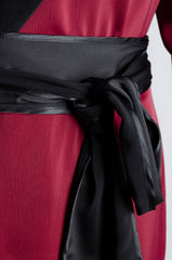 Blood Red Pyjama Chic Robe - ZAID FAROUKI