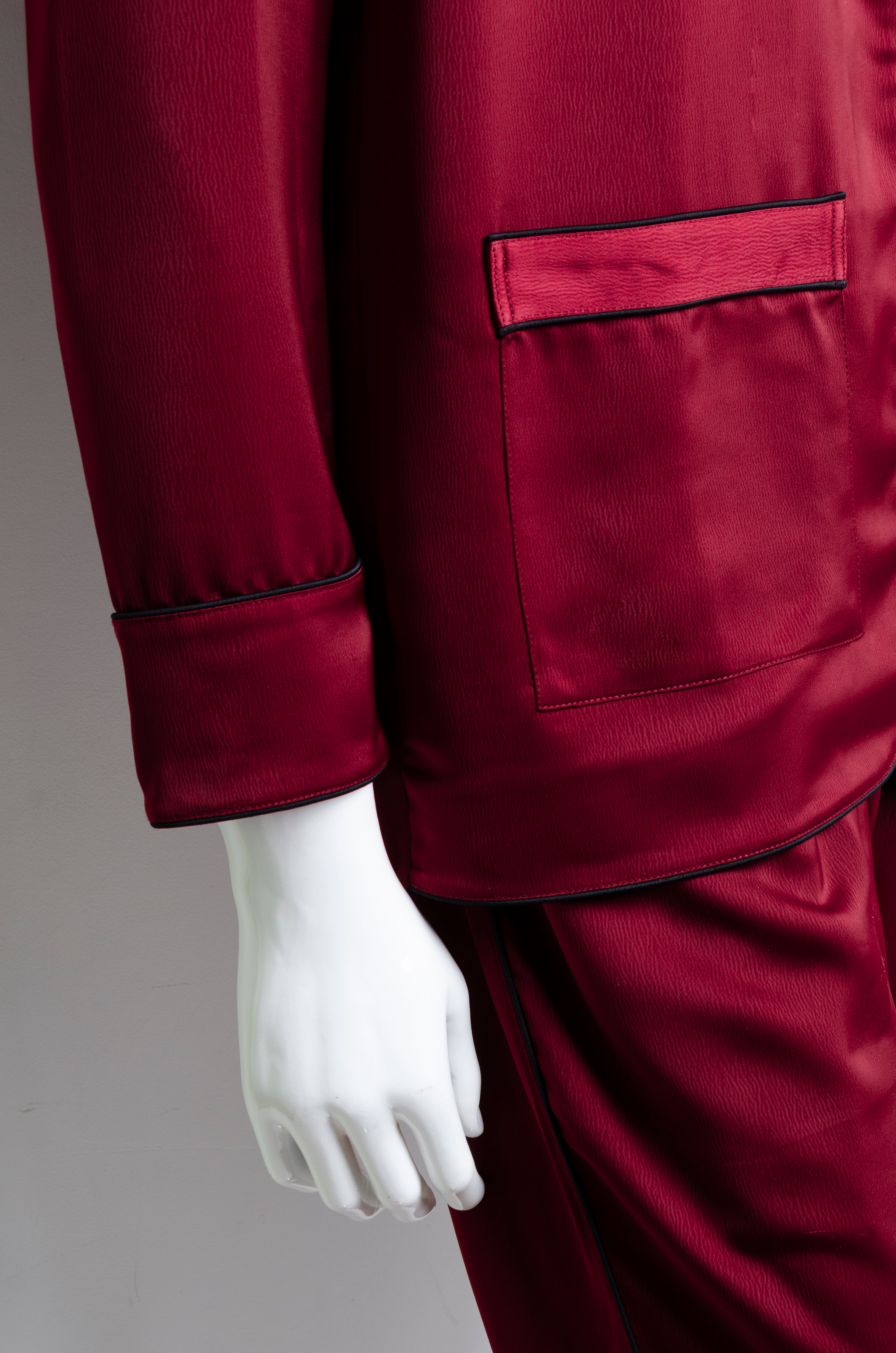 Blood Red Pyjama Chic Shirt - ZAID FAROUKI
