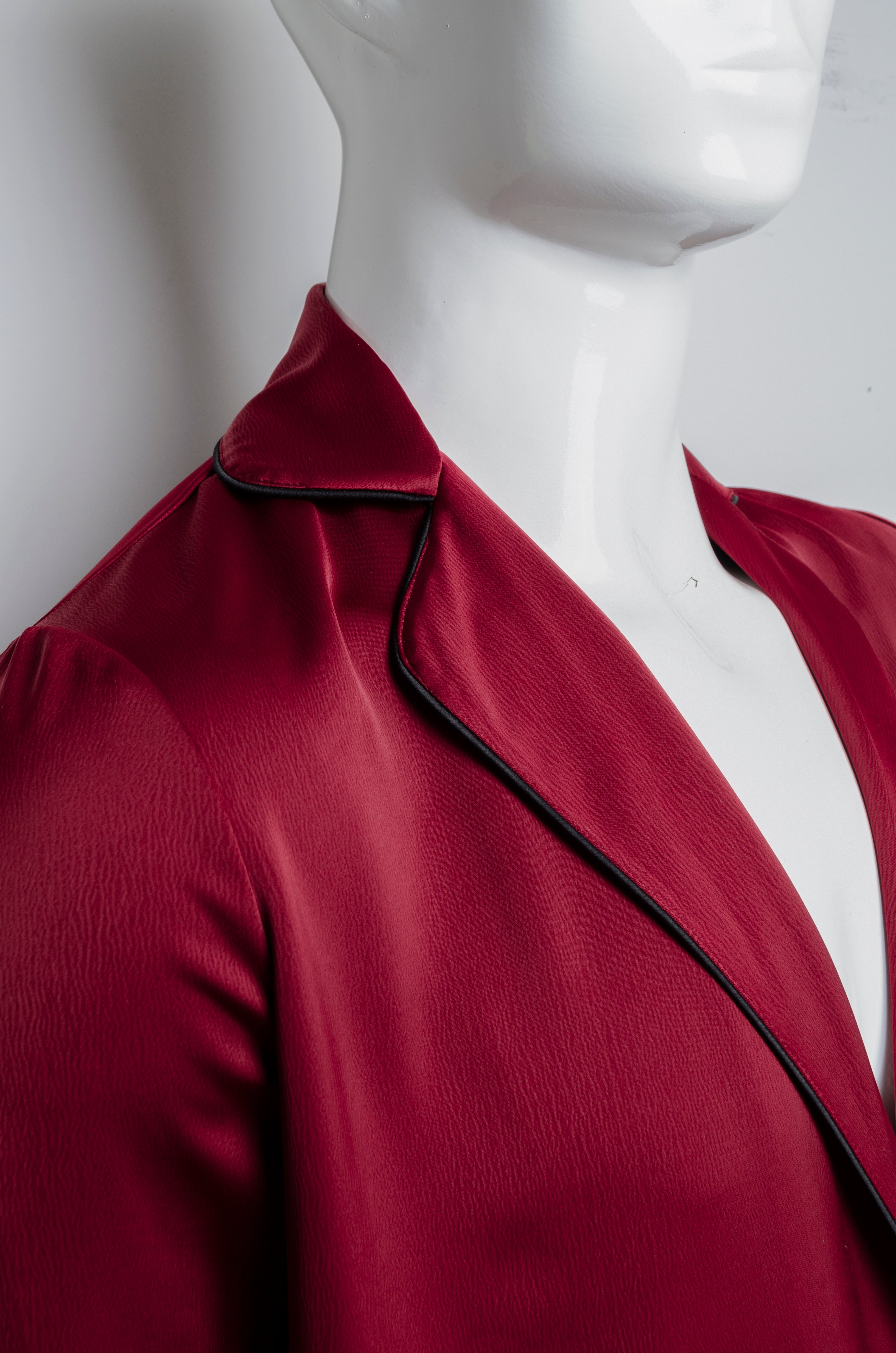 Blood Red Pyjama Chic Shirt - ZAID FAROUKI