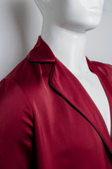 Blood Red Pyjama Chic Shirt - ZAID FAROUKI
