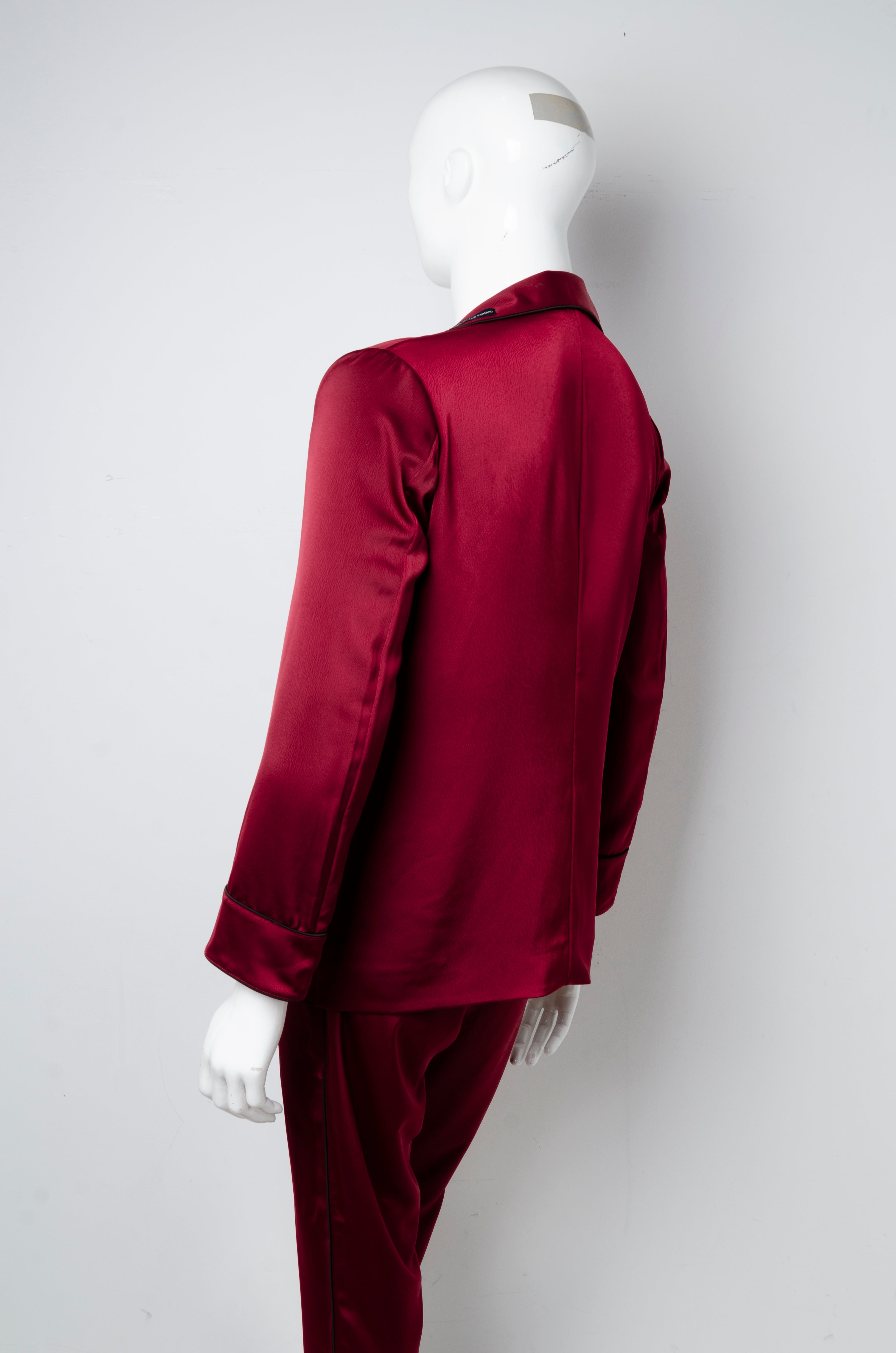 Blood Red Pyjama Chic Shirt - ZAID FAROUKI