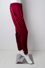 Blood Red Pyjama Chic Pants - ZAID FAROUKI