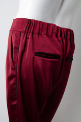 Blood Red Pyjama Chic Pants - ZAID FAROUKI