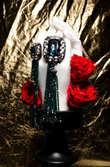 Emerald Crystal Brooch - ZAID FAROUKI