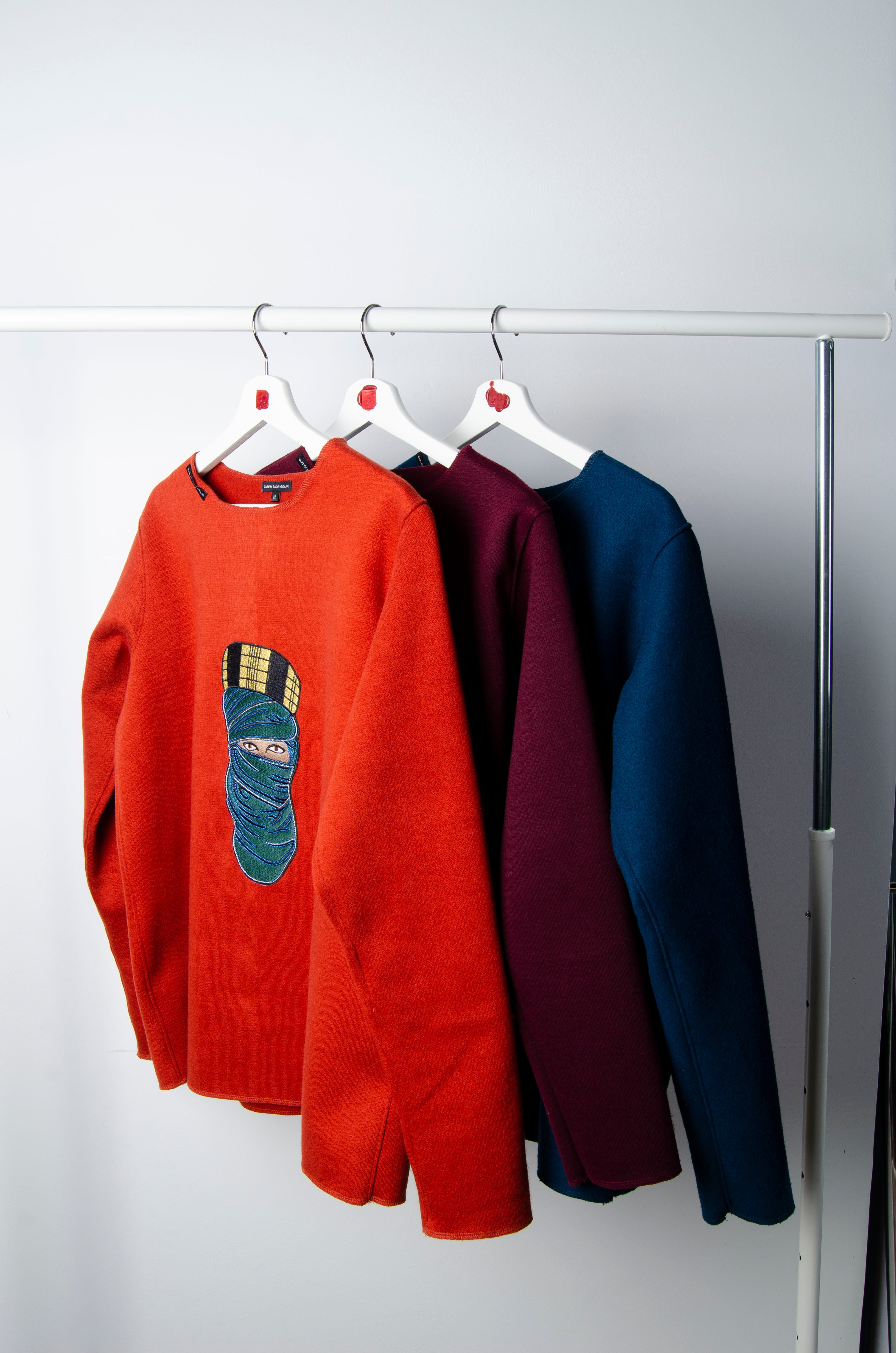 Blue Motif Sweater - ZAID FAROUKI