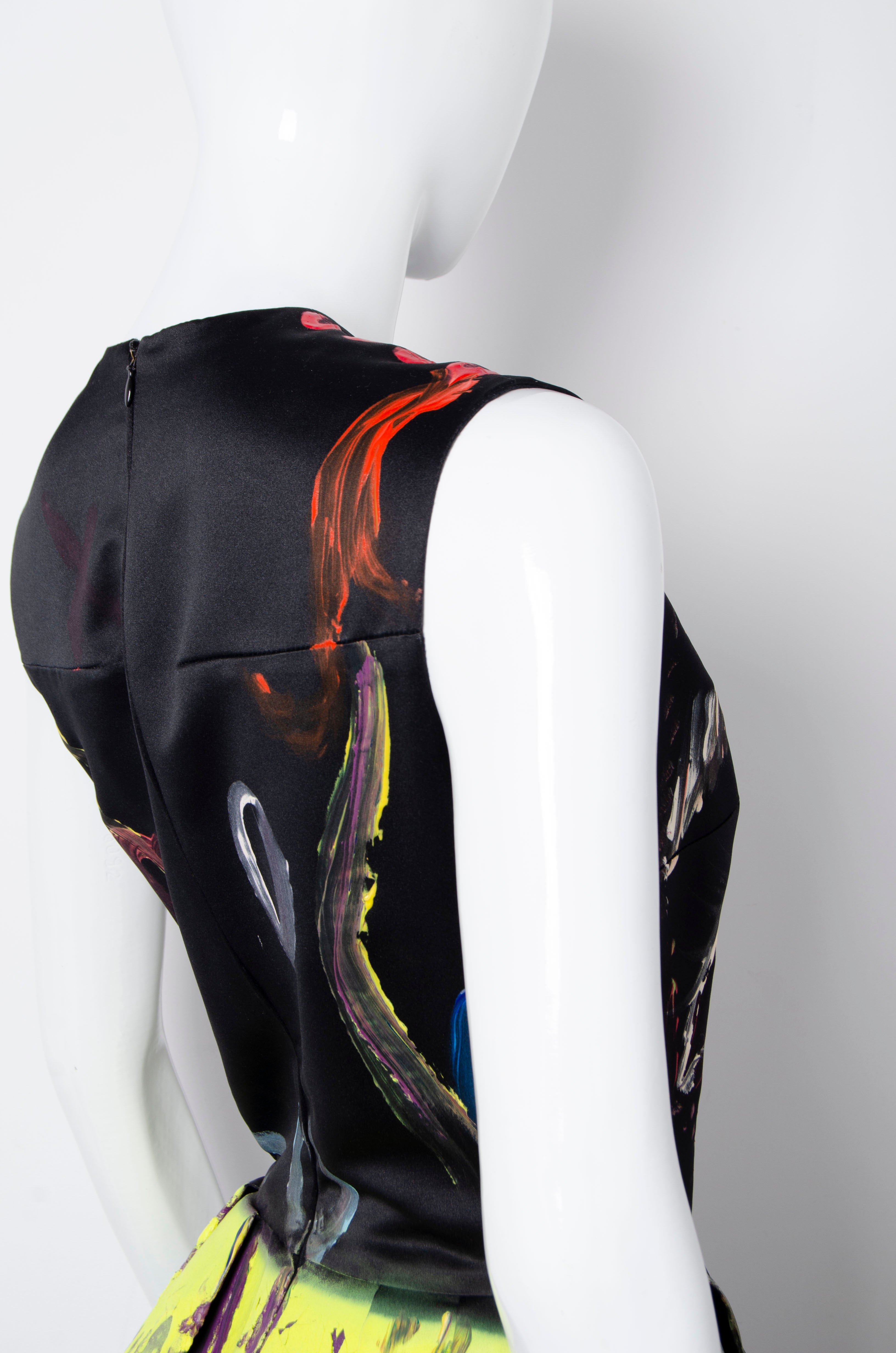 Black Handpainted Gown - ZAID FAROUKI