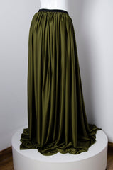 Olive Green Wrap Skirt - ZAID FAROUKI