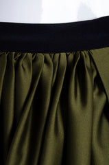 Olive Green Wrap Skirt - ZAID FAROUKI