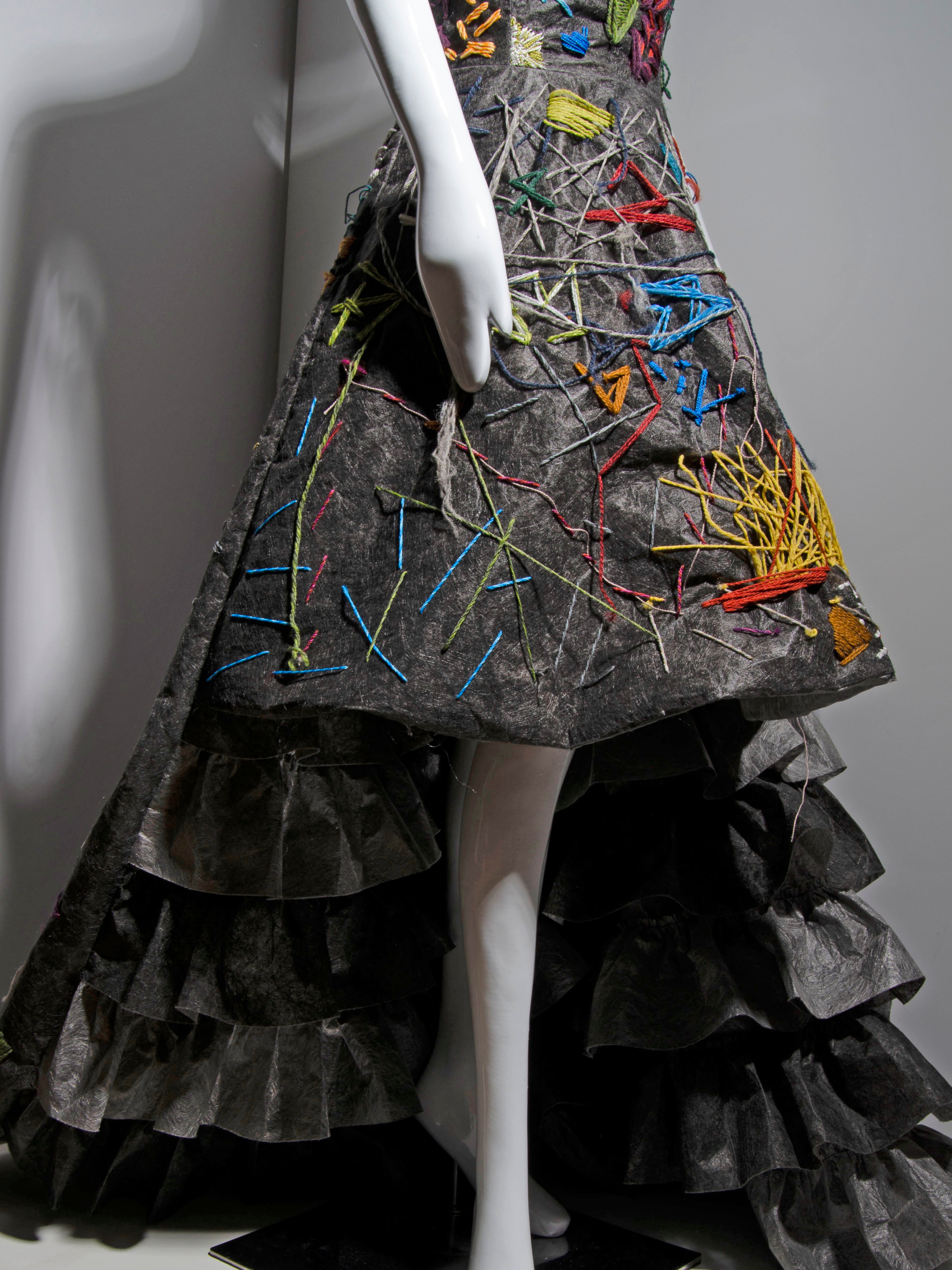 High Low Embroidered Dress - ZAID FAROUKI