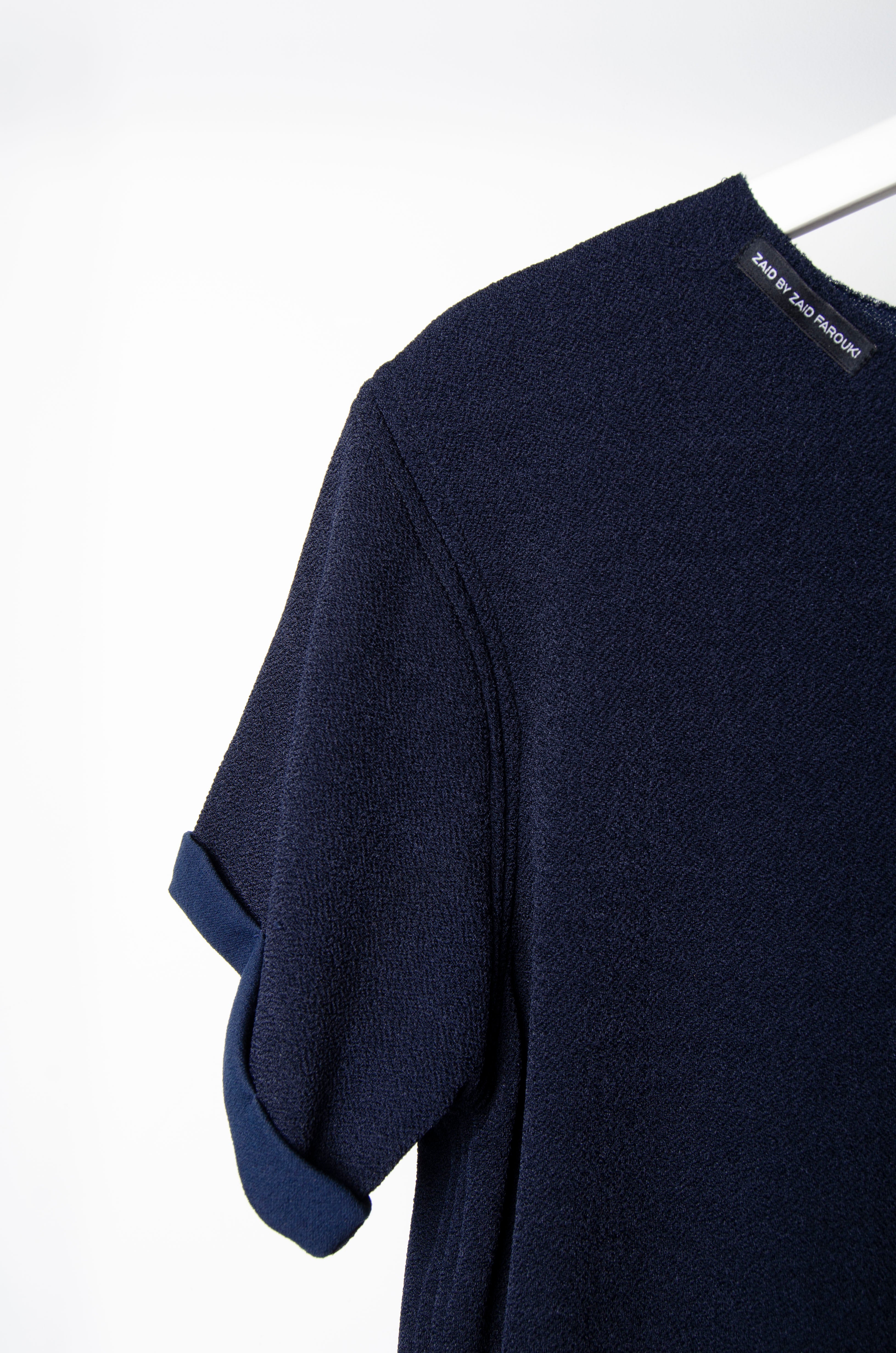 Embroidered Eye Blue Top - ZAID FAROUKI