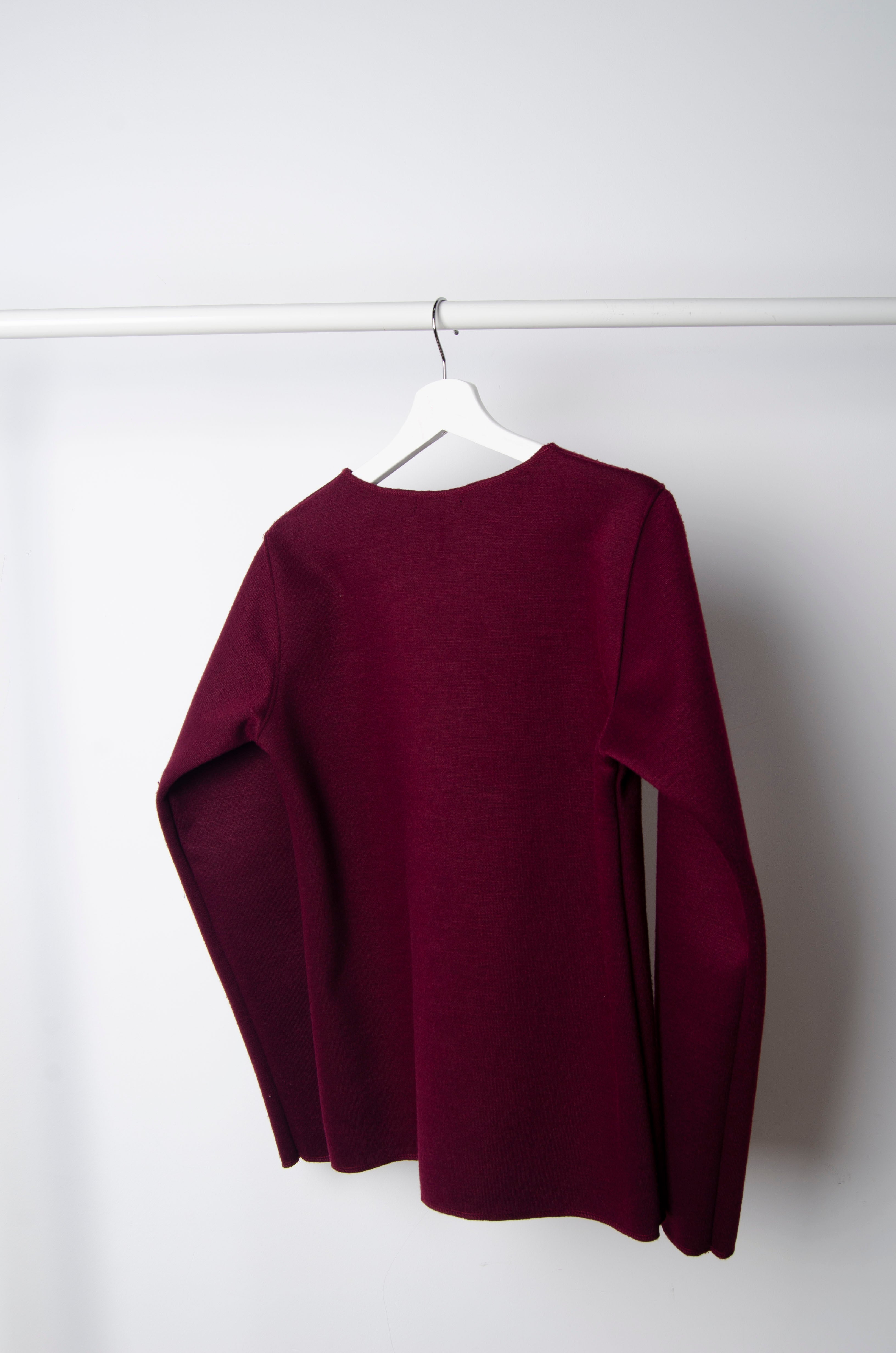 Maroon Motif Sweater - ZAID FAROUKI