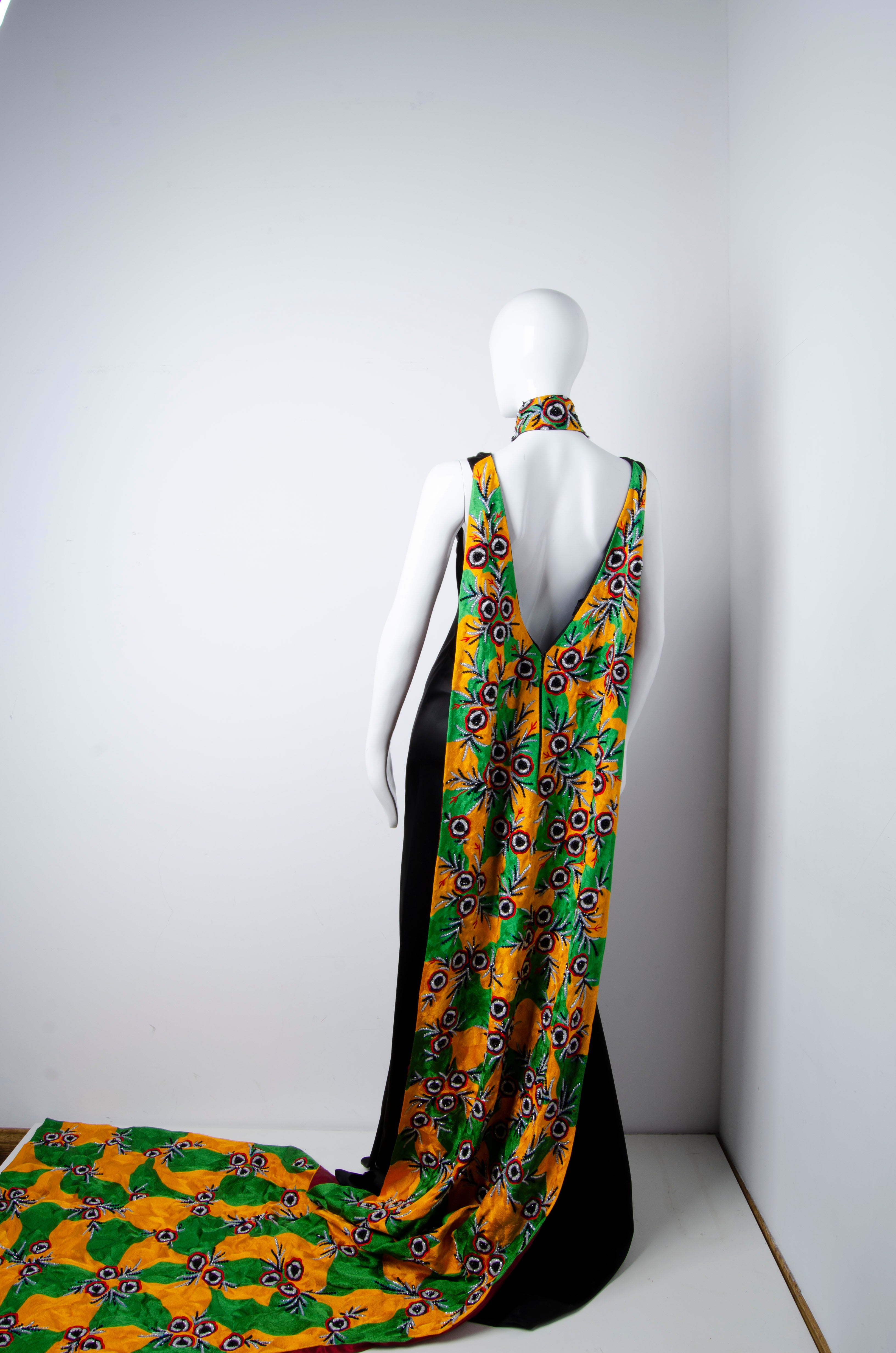 Embroidered Trail Gown - ZAID FAROUKI