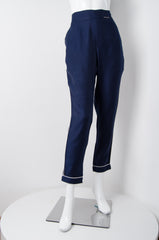 Navy Blue Pyjama Chic Pants - ZAID FAROUKI