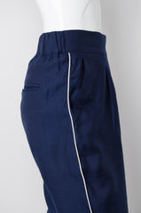 Navy Blue Pyjama Chic Pants - ZAID FAROUKI