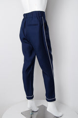 Navy Blue Pyjama Chic Pants - ZAID FAROUKI