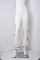 White Pyjama Chic Pants - ZAID FAROUKI