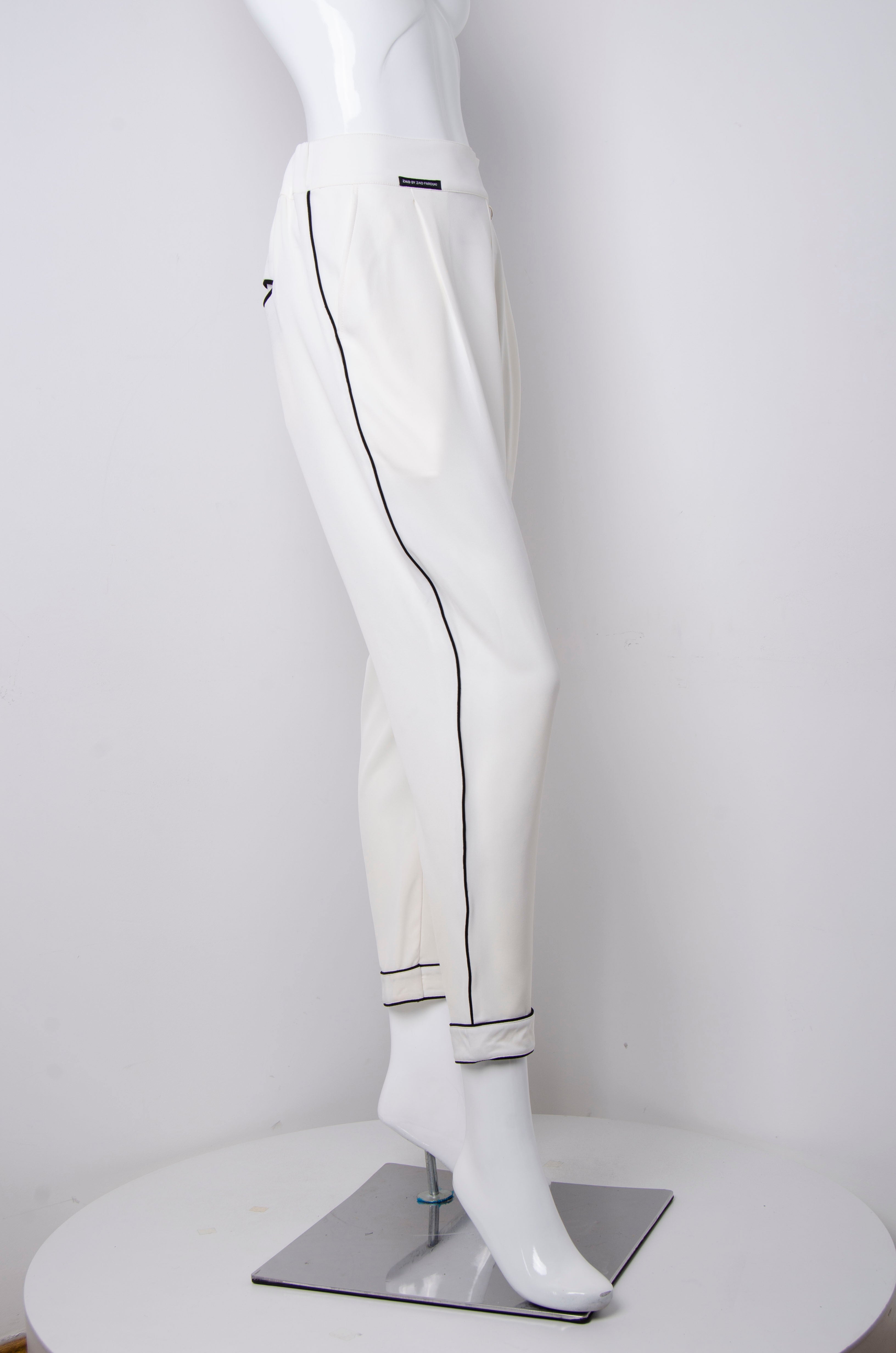 White Pyjama Chic Pants - ZAID FAROUKI