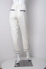White Pyjama Chic Pants - ZAID FAROUKI