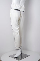 White Pyjama Chic Pants - ZAID FAROUKI