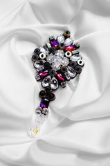 Crystal and Metalwork Brooch