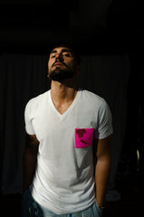 Vinyl Pocket White T-Shirt - ZAID FAROUKI