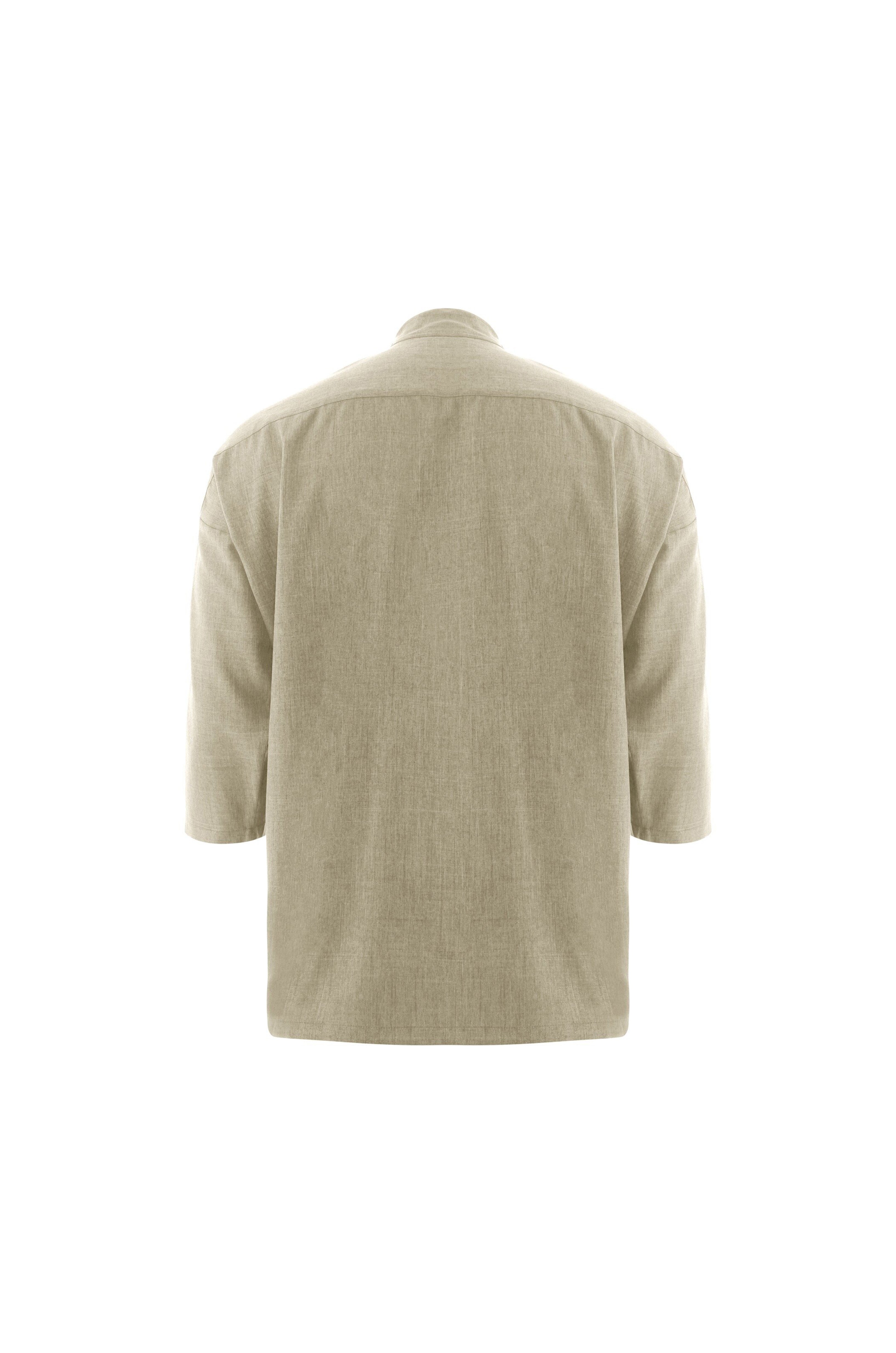 Green Beige Linden Wrap Top - ZAID FAROUKI