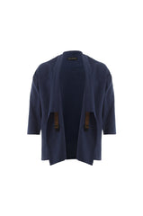 Navy Blue Wrap Top - ZAID FAROUKI