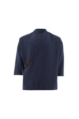 Navy Blue Wrap Top - ZAID FAROUKI
