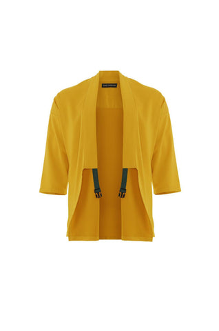 Amber Yellow Wrap Top - ZAID FAROUKI