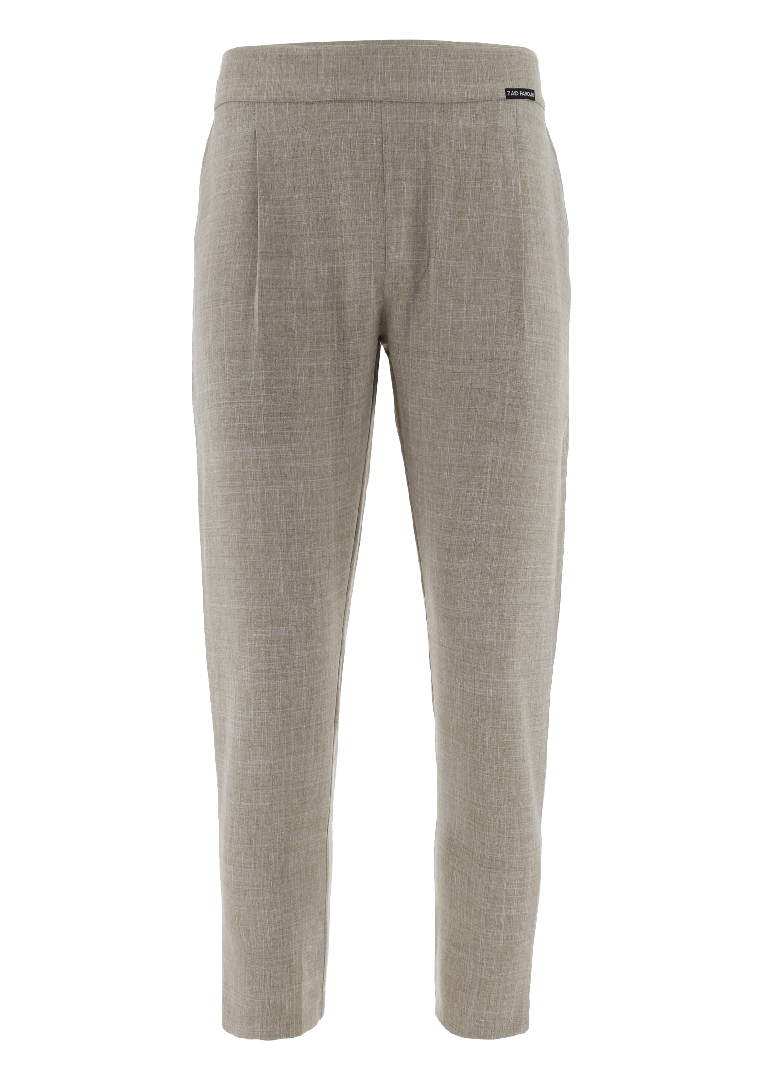 Green Beige Linden Tailored Trousers