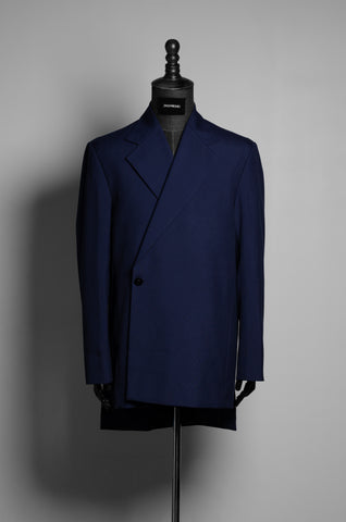 Asymmetrical Navy Suit