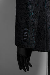 Black Lace Emerald Velvet Suit