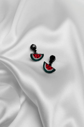 Embroidered Watermelon Cufflinks