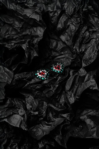 Crystal Heart Watermelon Cufflinks