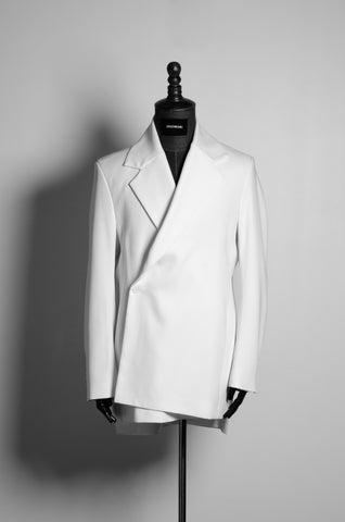 Asymmetrical White Suit