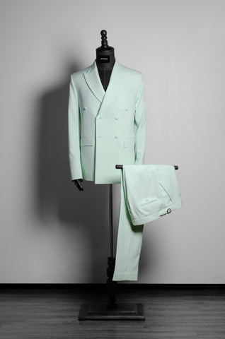 Mint Green Double-Breasted Suit