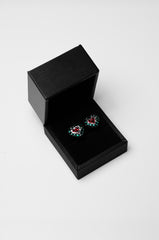 Crystal Heart Watermelon Cufflinks