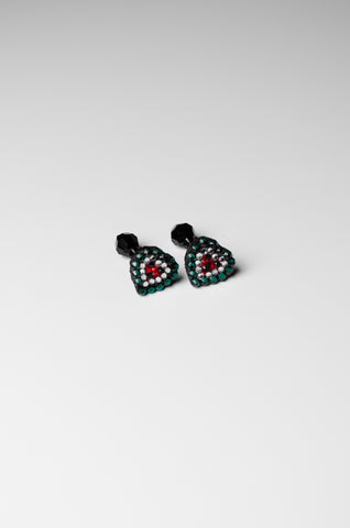 Crystal Heart Watermelon Cufflinks