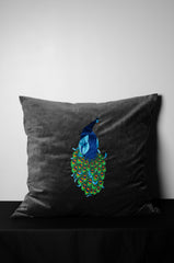 Peacock Motif Cushion