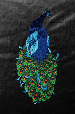 Peacock Motif Cushion