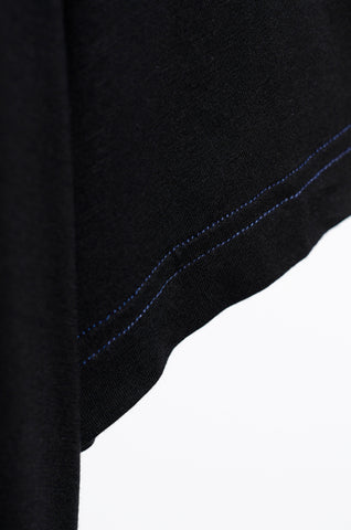 Contrast Stitch Black T-shirt