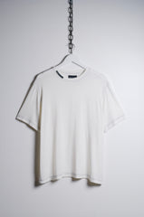 Contrast Stitch White T-shirt