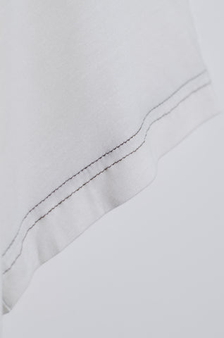Contrast Stitch White T-shirt