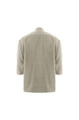 Green Beige Linden Wrap Top - ZAID FAROUKI