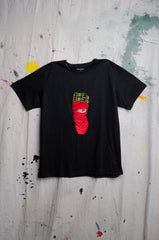 UAE 50th National Day Mystique Black T-shirt w/ Red Face Embroidery - ZAID FAROUKI