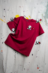 UAE 50th National Day Red T-shirt w/ Emirati Man Face Embroidery - ZAID FAROUKI