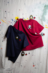 UAE 50th National Day Navy T-shirt w/ Emirati Woman Face Embroidery - ZAID FAROUKI