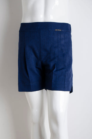 Blue Cotton Shorts - ZAID FAROUKI