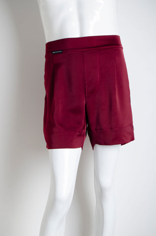 Blood Red Pyjama Chic Shorts